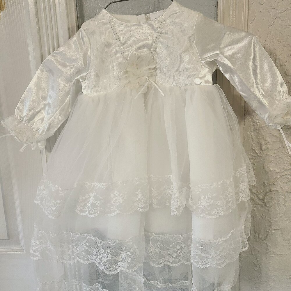 Girls Christening Baptism Dress size  infant 9-12 by Booulfi